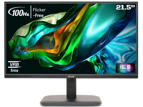 Acer EK220Q 21.5 Inch (54.61 cm) Full HD (1920x1080) Pixels VA Panel LCD Monitor with LED Back Light I 1 MS VRB, 100Hz Refresh Rate
