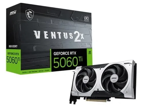 MSI RTX 5060TI 8GB VENTUS 2X Graphics Card
