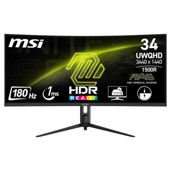MSI MAG 342CQR E2 34 Inch 2K UWQHD Curved Gaming Monitor
