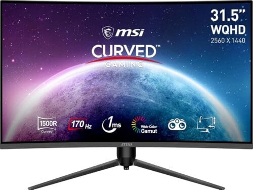 MSI G32CQ5P 31.5 Inch 2K WQHD Curved Gaming Monitor
