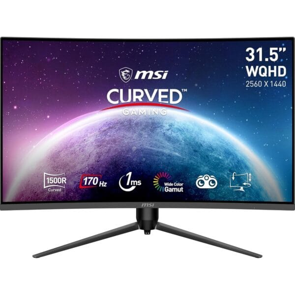 MSI G32CQ5P 31.5 Inch 2K WQHD Curved Gaming Monitor