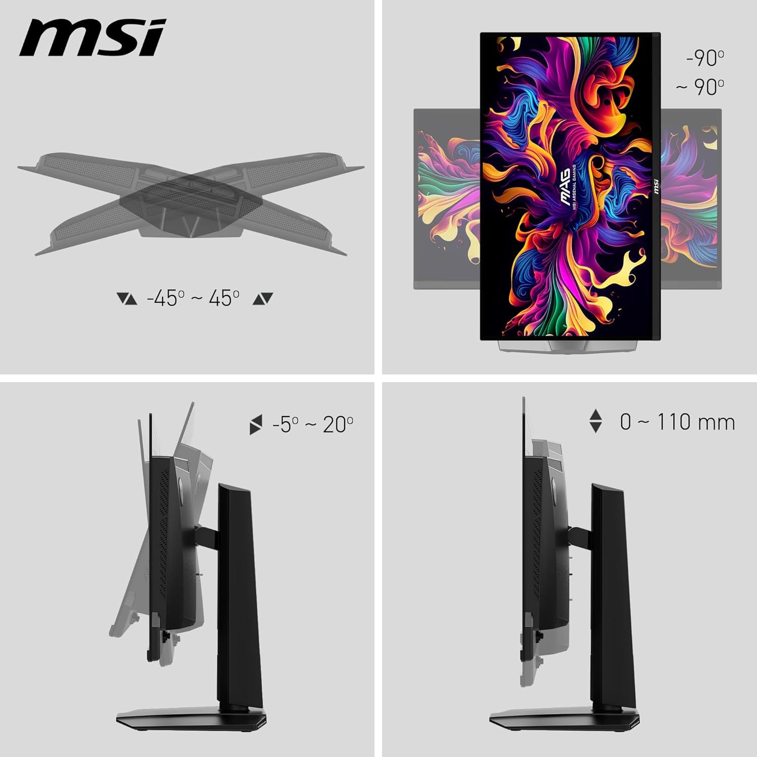 MSI MAG 271QPX QD-OLED E2, 26.5-inch, OLED Monitor - Image 2